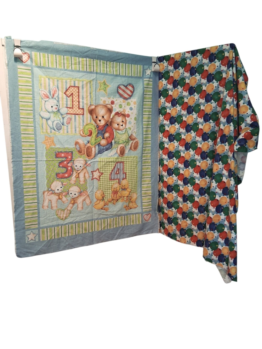 Numbered Plush Quilt Panel And Balloon Fabric 3125